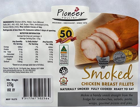 smoked chicken breast fillets pioneer poultry